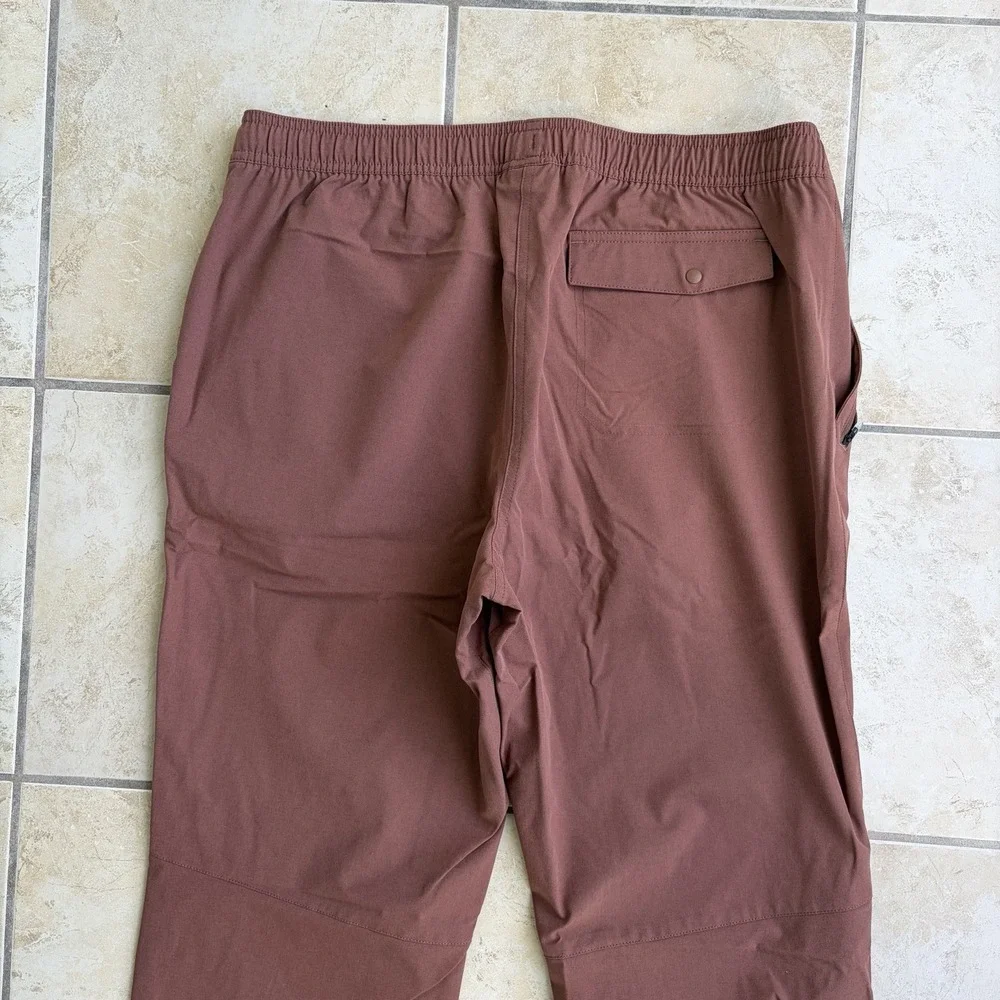 LL Bean Pants Mens Large Brown Multisport Performance Stretchy Baggy 30" NWT - Picture 9 of 14